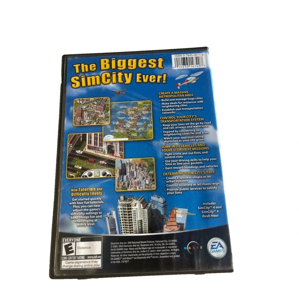 SIM CITY 4: DELUXE EDITION | PC | EA‎ GAMES 2005 | RATED E |